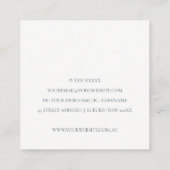 ELEGANT CLASSY AQUA DUSKY BLUE GOLD AGATE GEODE VIERKANTE VISITEKAARTJE (Achterkant)