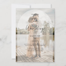 Elegant Classy Arch Script Photo Weddenschap