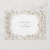 Elegant Classy Baroque Frame RSVP Informatiekaartje (Achterkant)