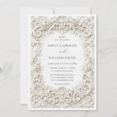Elegant Classy Baroque Frame Wedding Kaart (Voorkant)