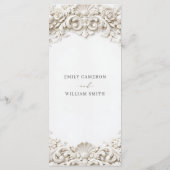 Elegant Classy Baroque Frame Wedding Menu (Achterkant)