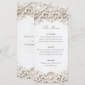 Elegant Classy Baroque Frame Wedding Menu (Voorkant / Achterkant)