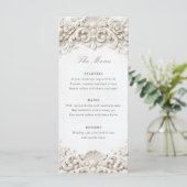 Elegant Classy Baroque Frame Wedding Menu (Staand voorkant)