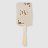 Elegant Classy Beige Mrs. of Mr Wedding Game Handwaaier (Voorkant)