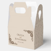 Elegant Classy Beige  Wedding Bedankdoosjes (Geopend)