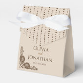 Elegant Classy Beige Wedding Bedankdoosjes (Voorkant Zijde)