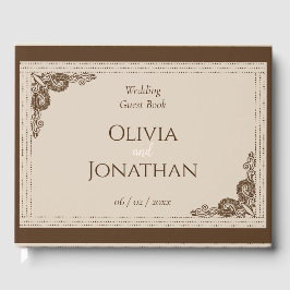 Elegant Classy Beige Wedding Gastenboek