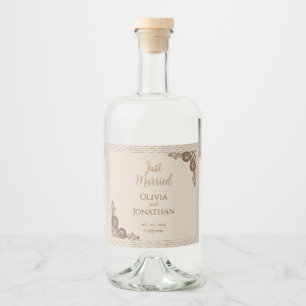 Elegant Classy Beige  Wedding Likeurfles Etiket