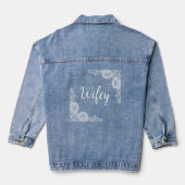 Elegant Classy Beige Wifey Denim Jacket (Achterkant)