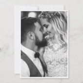 Elegant Classy Black and White Photo Wedding Save The Date (Achterkant)