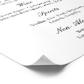 Elegant Classy Black and White Wedding Bar Poster (Hoek)