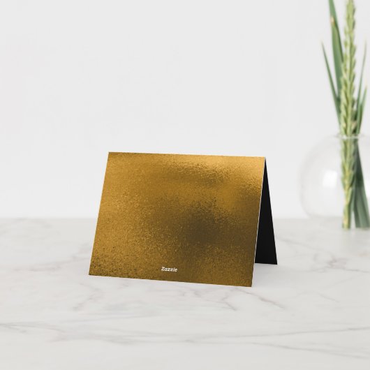 Elegant Classy Black | Gold Bereavement Bedankkaart (Achterkant)