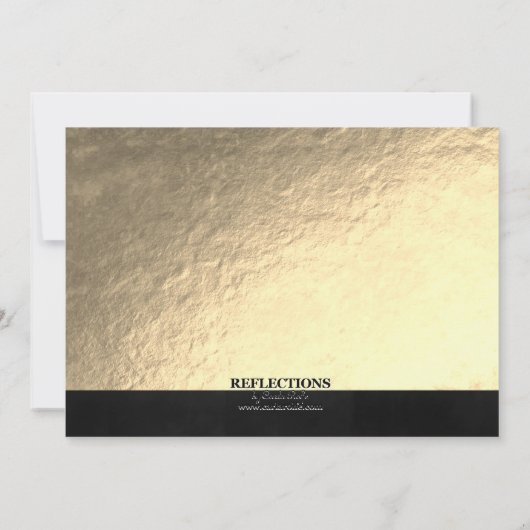 Elegant Classy Black/Gold Birthday Party Kaart (Achterkant)