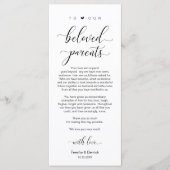 Elegant Classy Black, plaats instellen Dank je kaa Programmakaart (Voorkant)