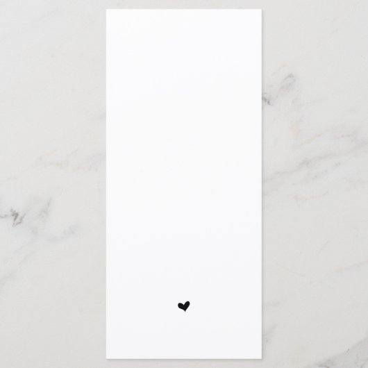 Elegant Classy Black, plaats instellen Dank je kaa Programmakaart (Achterkant)