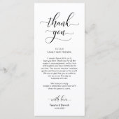 Elegant Classy Black, plaats instellen Dank je kaa Programmakaart (Voorkant)