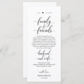 Elegant Classy Black, plaats-instelling bedankt ka Programmakaart (Voorkant / Achterkant)