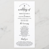 Elegant Classy, Black script, Wedding Ceremony Programmakaart (Voorkant)