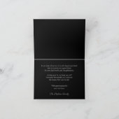 Elegant Classy Black | Silver Bereavement Bedankkaart (Binnen)