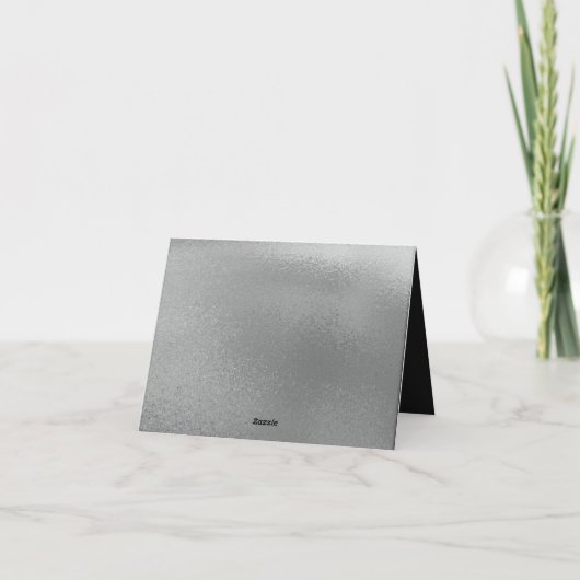 Elegant Classy Black | Silver Bereavement Bedankkaart (Achterkant)