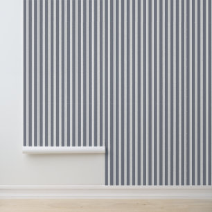 Elegant Classy Blauw Frans Ticking Strepen Behang