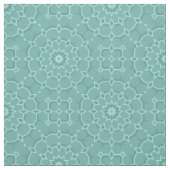 Elegant Classy Blauwgroen Mosaic Geometric Pattern Stof (Swatch)