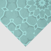 Elegant Classy Blauwgroen Mosaic Geometric Pattern Tissuepapier (Detail)