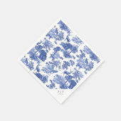 Elegant Classy Blue French Toile Deer Woodland Servet (Hoek)