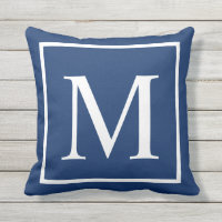 Elegant Classy Blue past monogram aan