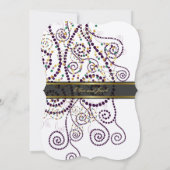 Elegant Classy Boho Paarse Spirals Wedding Invite Kaart (Achterkant)
