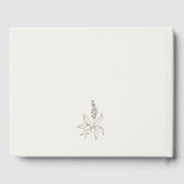 Elegant Classy Botanical Floral Sketch Wedding Gastenboek (Achterkant)