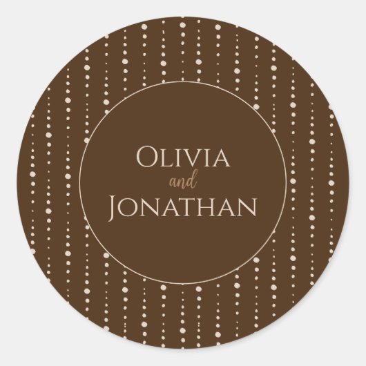 Elegant Classy Bronze Envelope Seal Ronde Sticker (Voorkant)