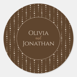 Elegant Classy Bronze Envelope Seal Ronde Sticker