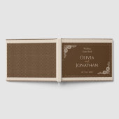 Elegant Classy Bronze huwelijk Gastenboek (Volledig)