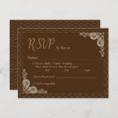 Elegant Classy Bronze  RSVP Enclosure Kaart (Voorkant / Achterkant)