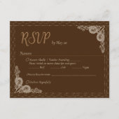 Elegant Classy Bronze RSVP Enclosure Kaart (Voorkant)