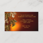 Elegant Classy Brown Gold Leaves Bronze Glow Visitekaartje (Achterkant)