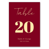 Elegant Classy Burgundy Gold Modern Chic Wedding Kaart (Achterkant)