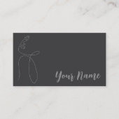 Elegant Classy Calligraphy Line Art QR Code Visitekaartje (Voorkant)