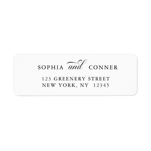 Elegant Classy Calligraphy Retouradres Etiket (Voorkant)