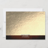 Elegant Classy Chocolate/Gold Birthday Party Kaart (Achterkant)
