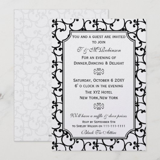Elegant Classy Corporate party Invitation Kaart (Voorkant / Achterkant)