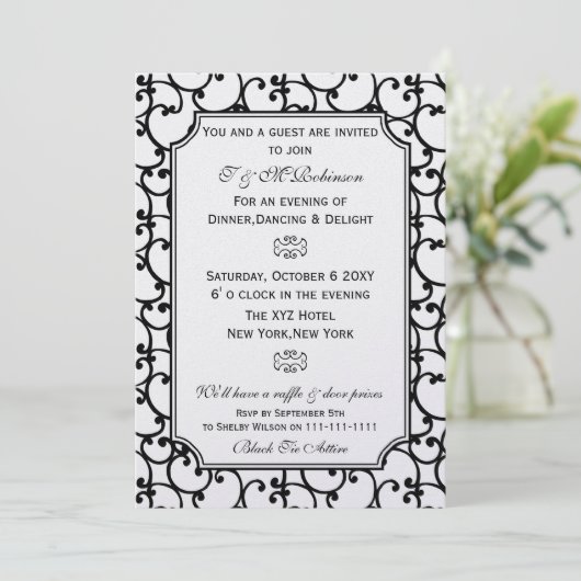 Elegant Classy Corporate party Invitation Kaart (Staand voorkant)