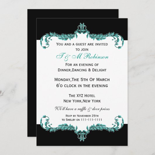 Elegant Classy Corporate party Invitation Kaart (Voorkant / Achterkant)