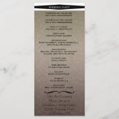 Elegant Classy Damask Programmakaart (Achterkant)