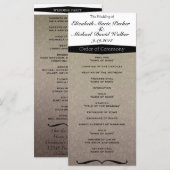 Elegant Classy Damask Programmakaart (Voorkant / Achterkant)