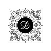 Elegant Classy  Deco Monogram Adres Stempel (Afrduk)