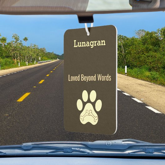 Elegant Classy DIY Pet Name Dog Mom Paw Minimalist Luchtverfrisser