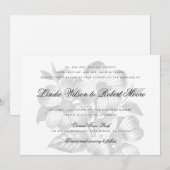 Elegant Classy Dogwood Flower Wedding Kaart (Voorkant / Achterkant)