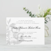 Elegant Classy Dogwood Flower Wedding Kaart (Staand voorkant)